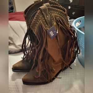 Fringe Cowboy Boots